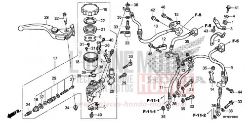 MASTRO FRENO ANTERIORE (CB1000RA) CB1000RAF di 2015